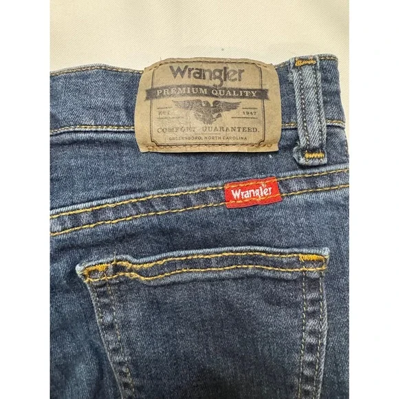 Wrangler Classic Straight Jeans Kids Size 10 Blue Excellent Adjustable Waist - Picture 6 of 6